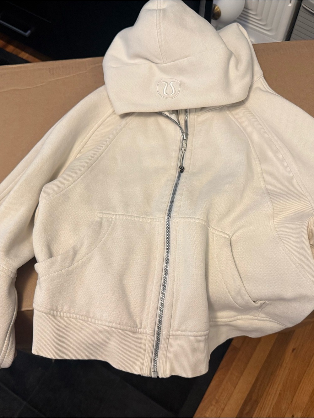 Lululemon Cream Full-Zip Hoodie M/L